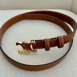 Celine medium Triomphe belt natural tan size 85
